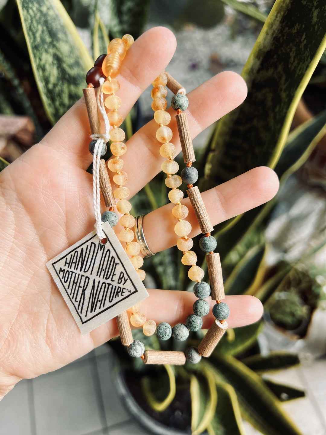 Hazelwood + Turquoise Jasper Necklace by CanyonLeaf