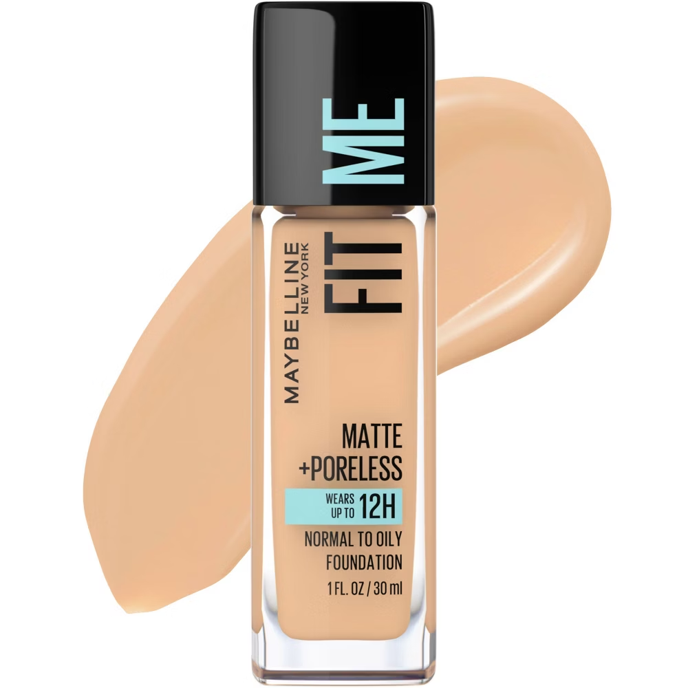 Maybelline Fit Me Matte + Poreless Oil (Free Liquid Foundation, 220 Natural Beige, 1 fl oz) DestGlow