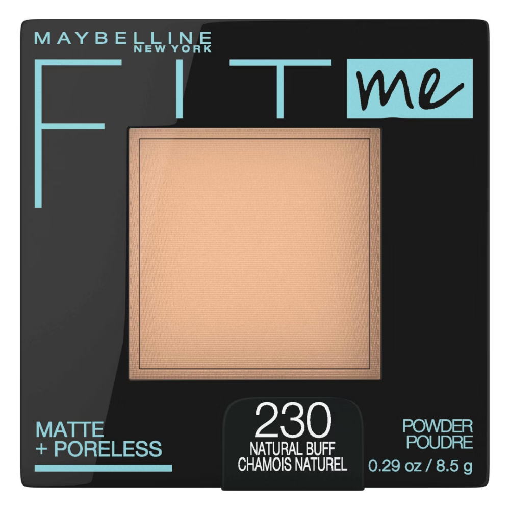 Maybelline Fit Me Matte + Poreless Pressed Powder (230 Natural Buff, 0.29oz) DestGlow