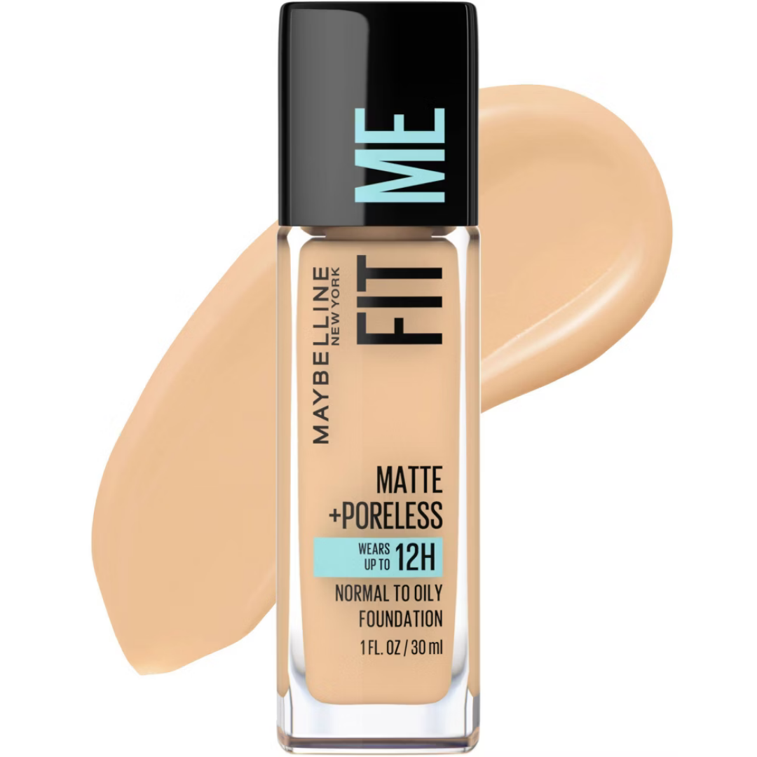 Maybelline Fit Me Matte + Poreless Foundation Warm Nude 128 (1oz) DestGlow