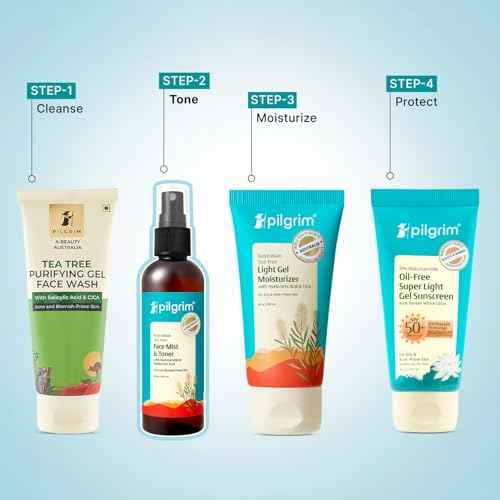 Pilgrim Tea Tree & 2% Niacinamide Face Toner For Oily Skin, Acne & Blemish Prone Skin, Pore Cleansing & Glowing Skin