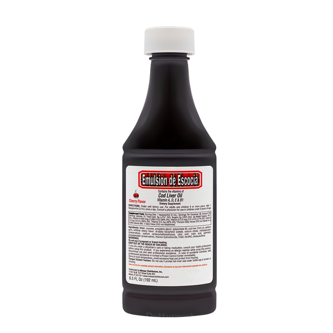 Emulsión de Scott Cod Liver Oil Cherry Flavor (6.5oz) DestGlow