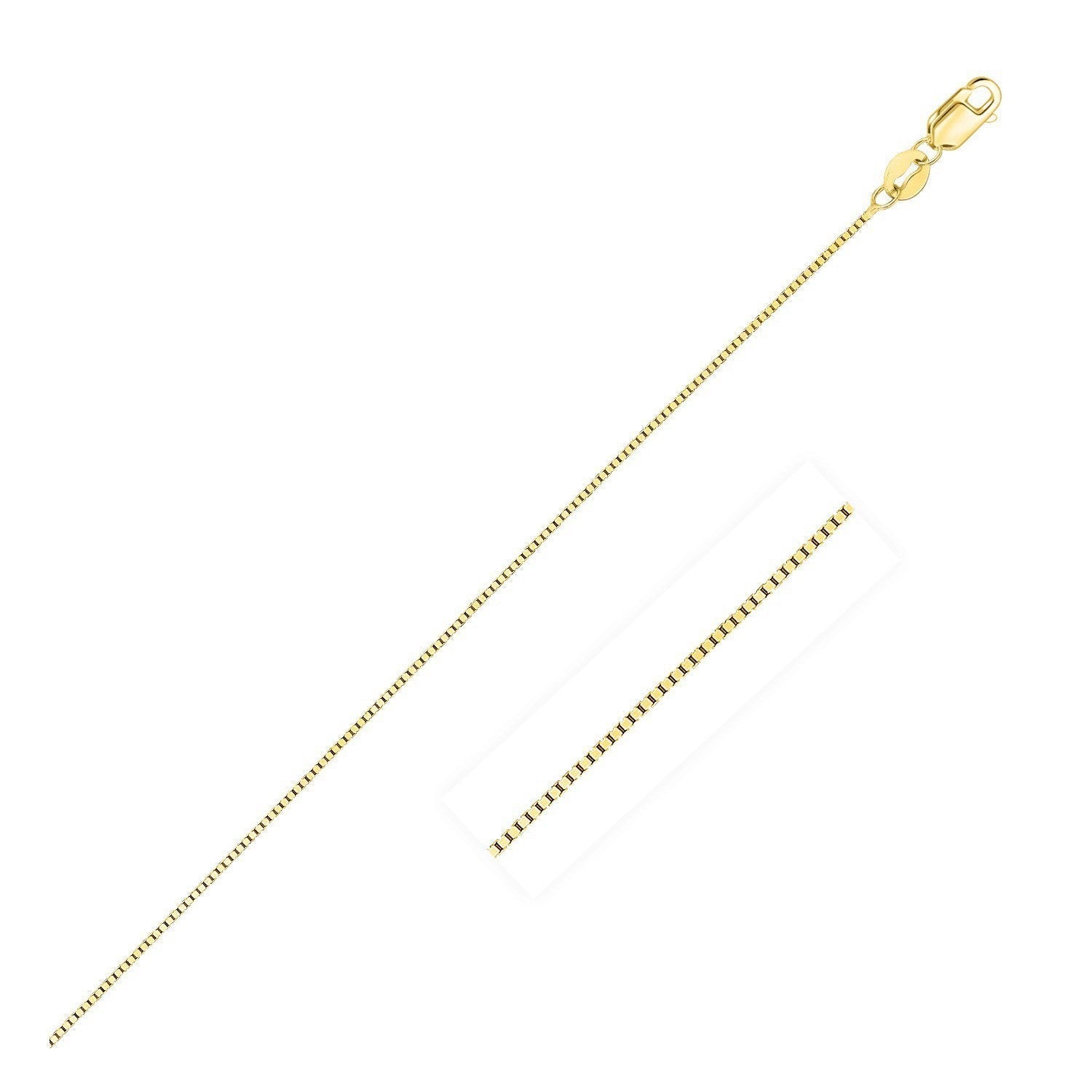 10k Yellow Gold Classic Box Chain (0.45 mm) DestGlow