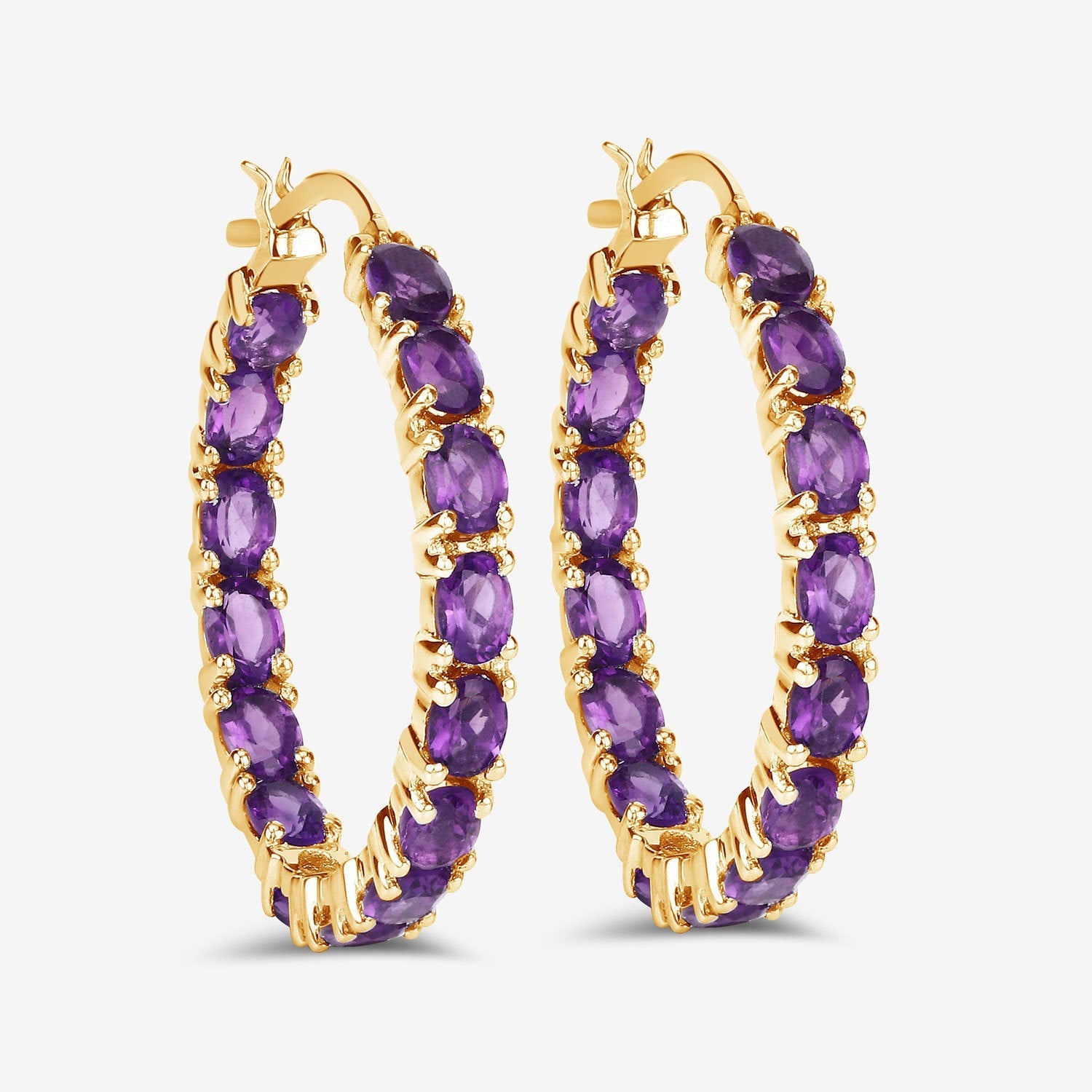 4.80 Carat Genuine Amethyst .925 Sterling Silver Earrings DestGlow