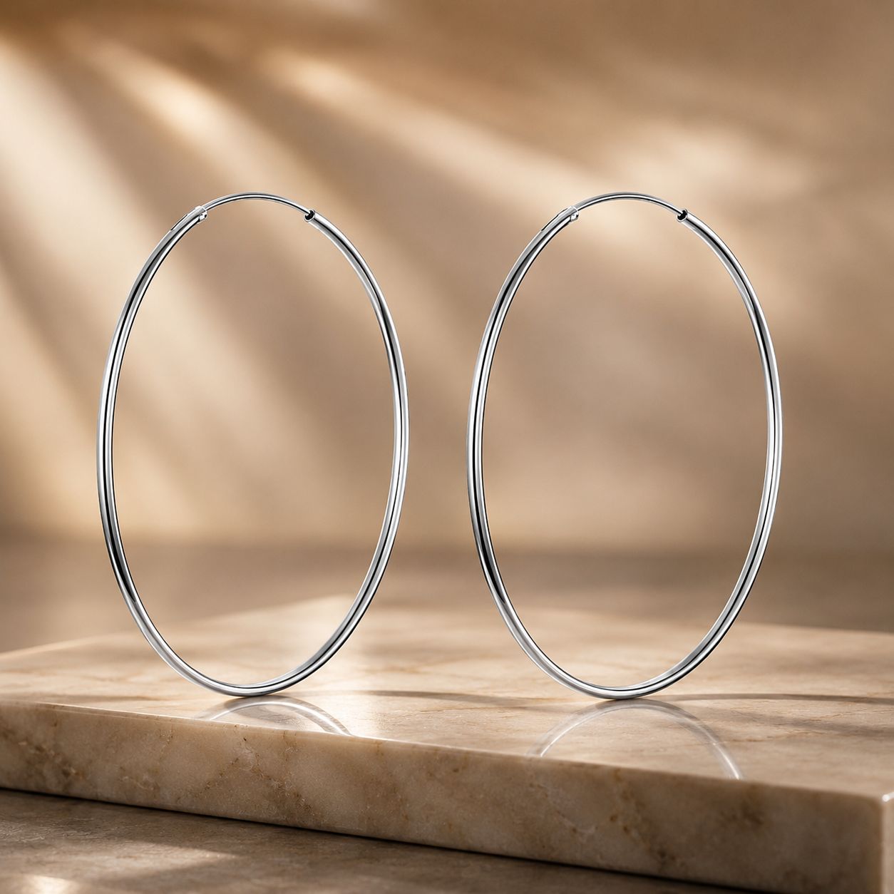 925 Sterling Silver Plated White Gold Earrings 3.0cm for Women DestGlow