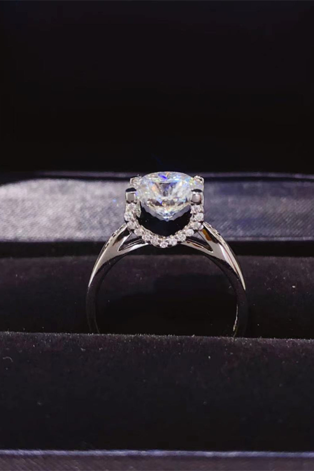 2 Carat Brilliant Round Cut Sparkala™ Platinum Over Pure Sterling Silver Ring by Sparkala