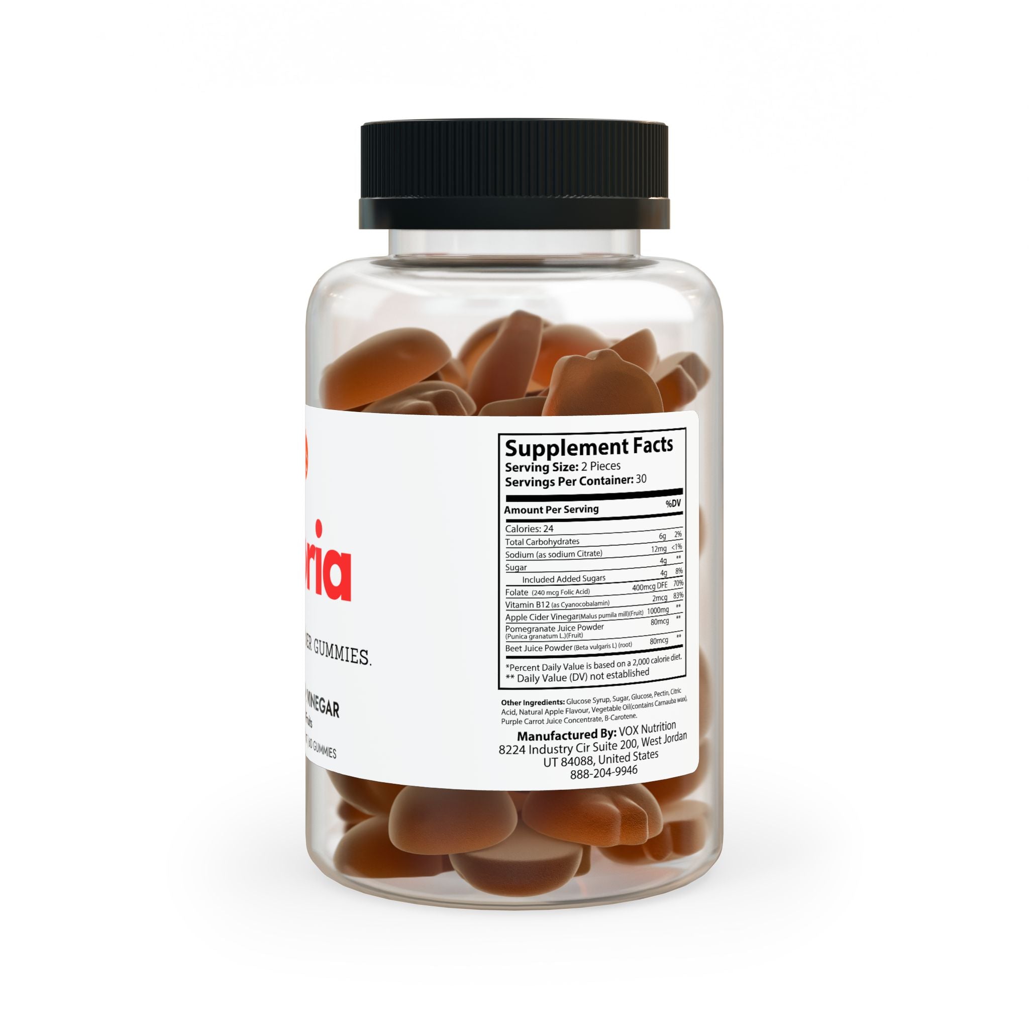 Cidoria Apple Cider Vinegar Gummies (60 Gummies) by Spee24, LLC