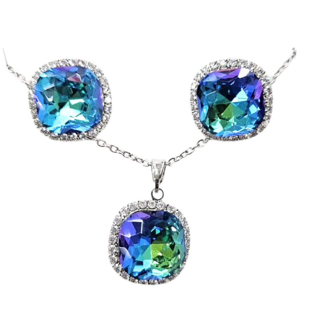 Floral & Gemstone Necklace and Earrings Set – Multiple Styles by Farmacias Savia