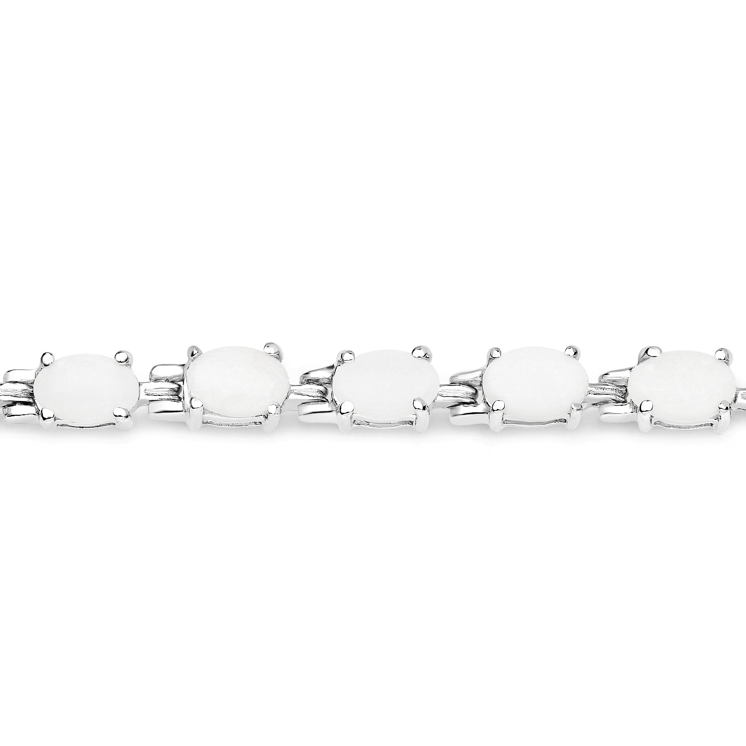 6.82 Carat Genuine Opal .925 Sterling Silver Bracelet DestGlow
