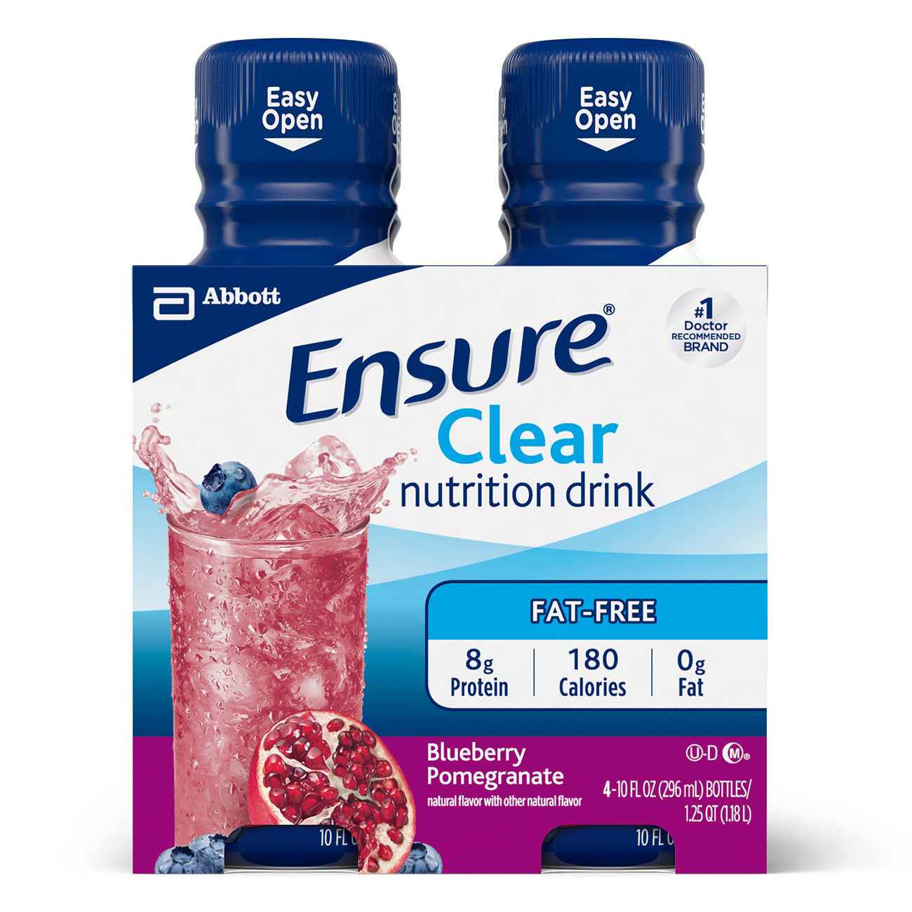 Ensure Clear Nutrition Drink Blueberry Pomegranate 10 Oz 4Ct