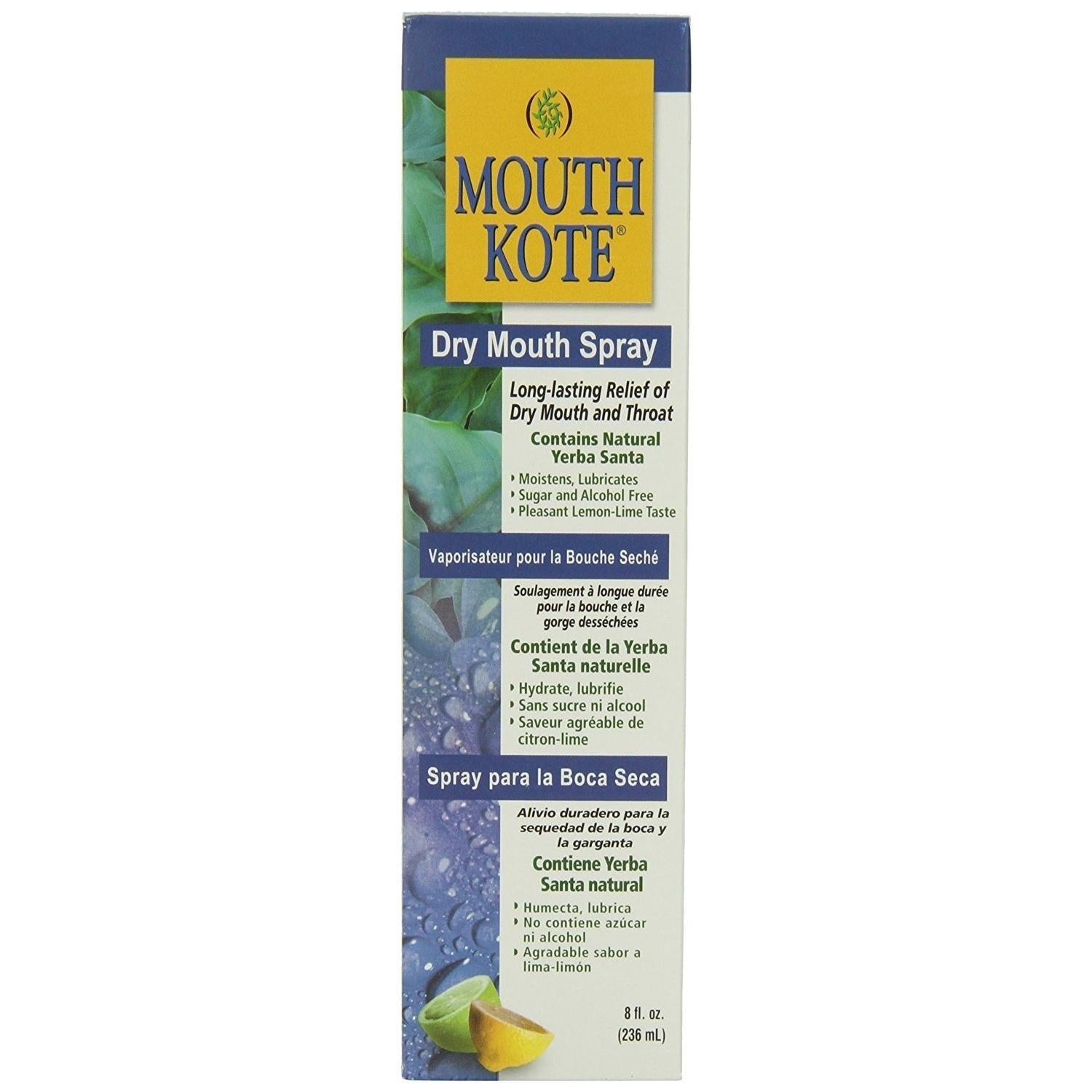 Mouth Kote Oral Moisturizer Spray For Dry Lemon-Lime - 8 Oz by Pasteur Pharmacy