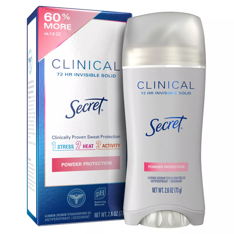 Secret Clinical Strength Invisible Solid Antiperspirant And Deodorant For Women - Protecting Powder - 2.6oz by Pasteur Pharmacy