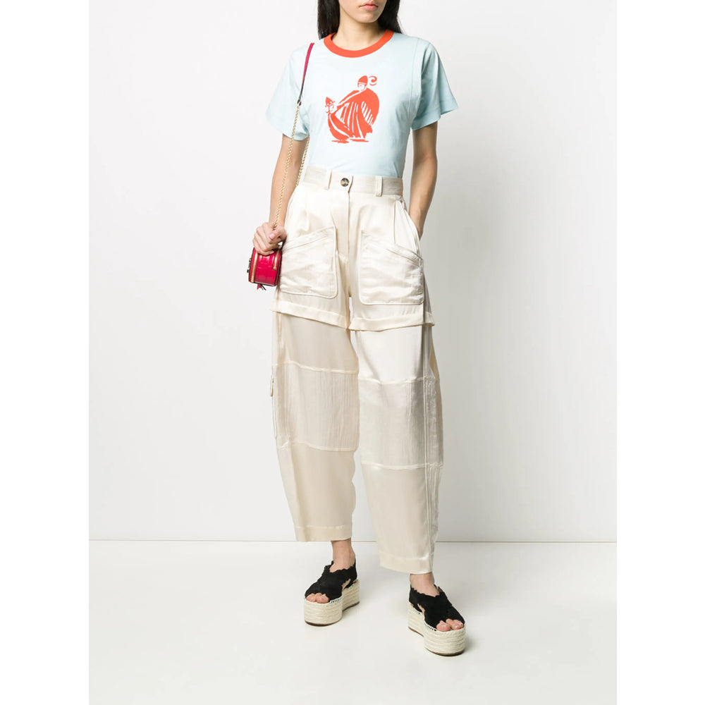 Lanvin Neutrals Trousers - Tapered Trousers Women by Luosophy