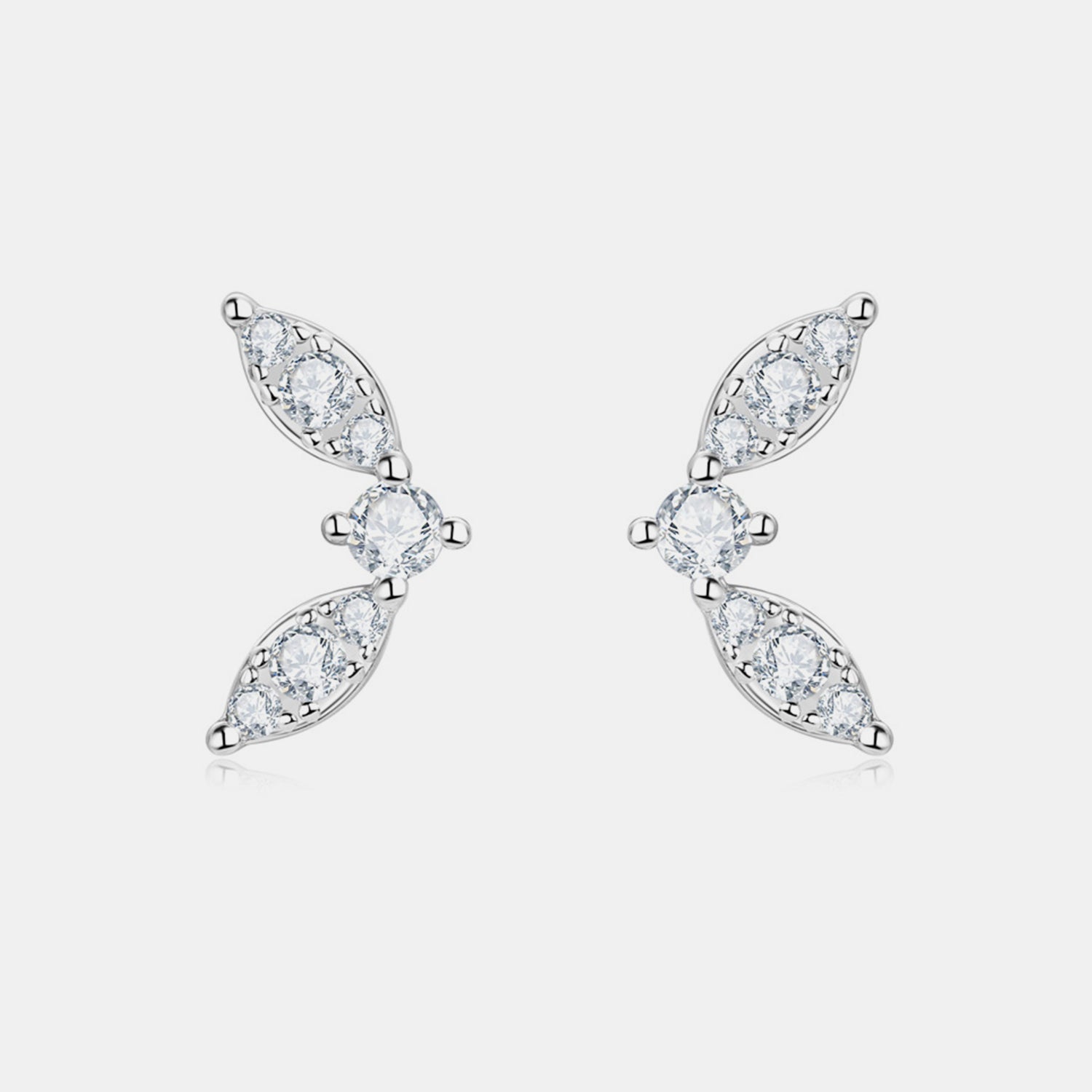 Sparkala™ Platinum-Plated Pure Sterling Silver Stud Earrings - DestGlow