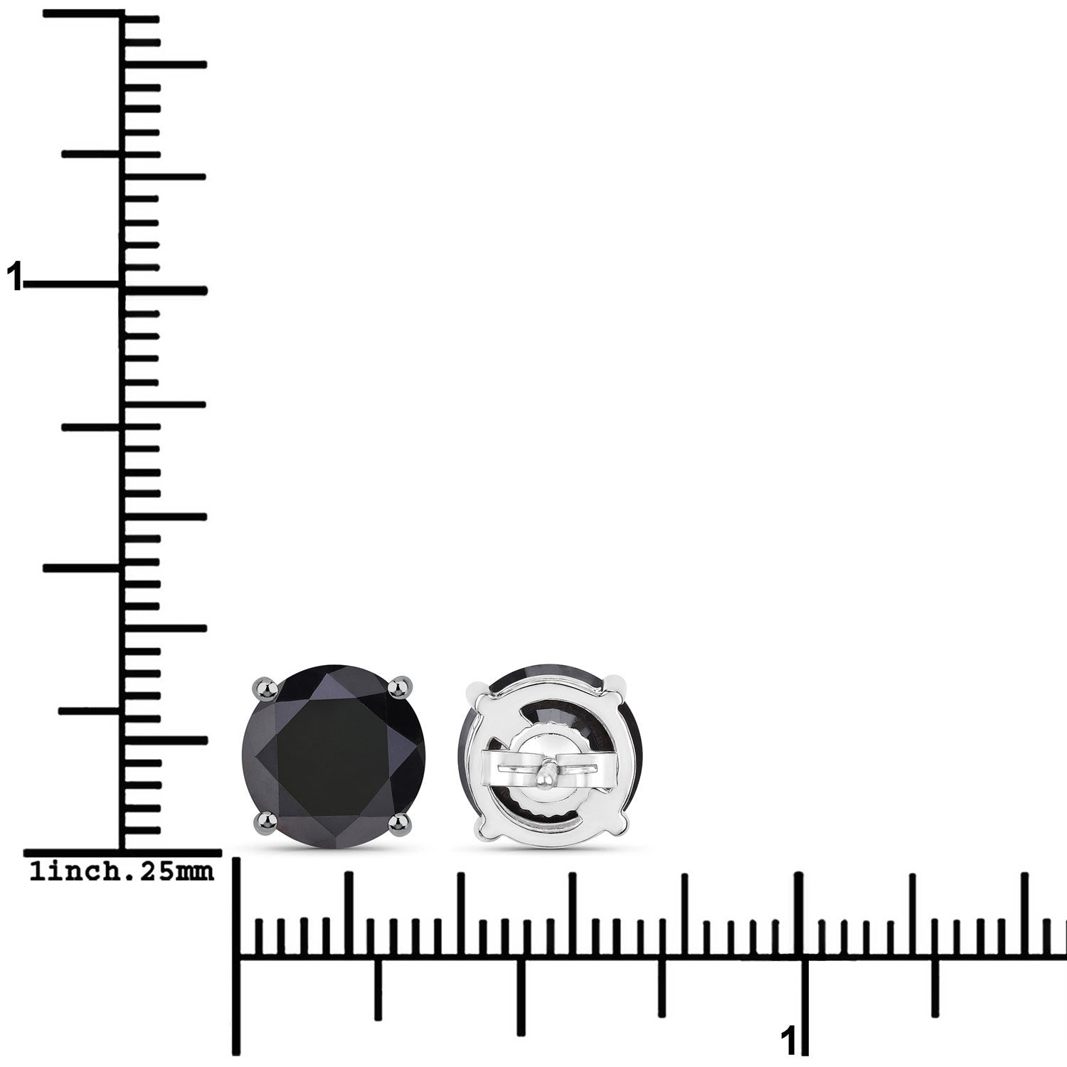 4.81 Carat Genuine Black Diamond 14K White Gold Earrings DestGlow