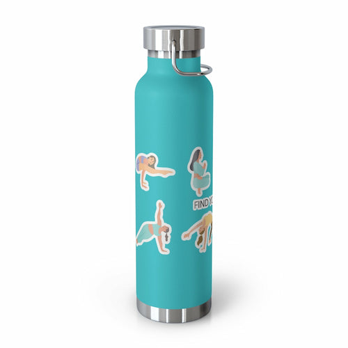 Yoga Poses Find Your Balance Insulated Bottle - 22oz Stainless Steel Vacuum Flask