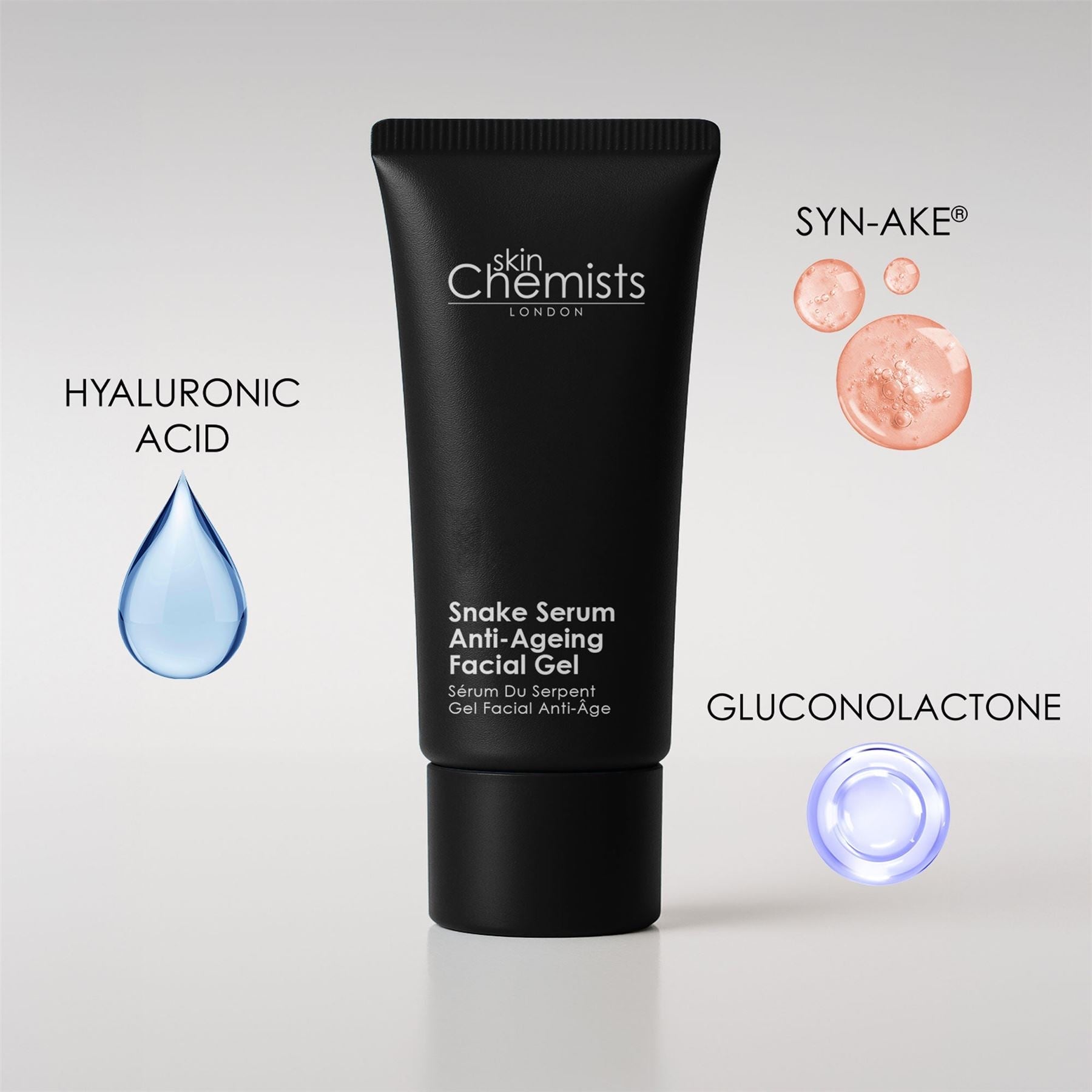 skinChemists Snake Serum Anti-Ageing Facial Gel 30ml by skinChemists US