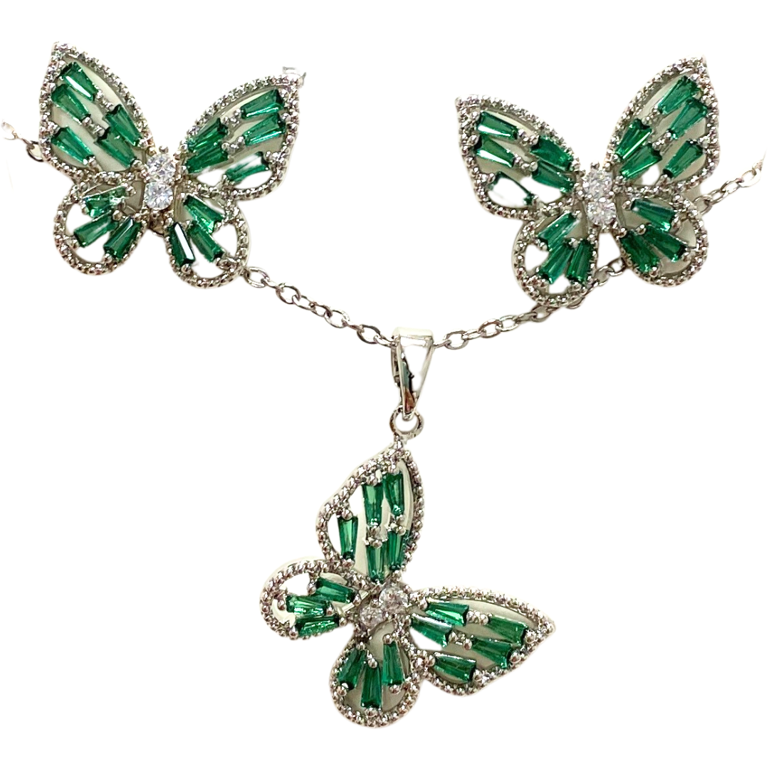 Floral & Gemstone Necklace and Earrings Set – Multiple Styles by Farmacias Savia