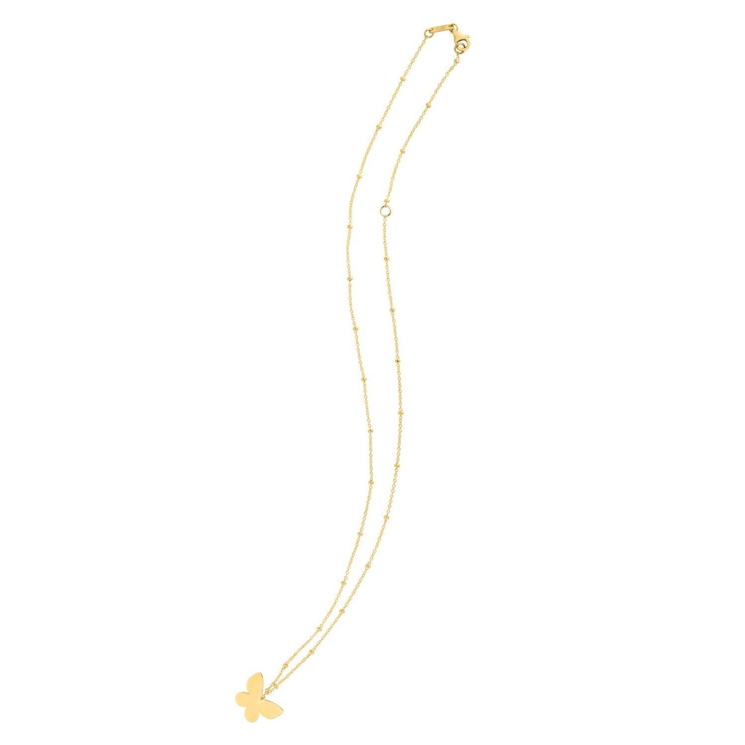 14k Yellow Gold Ppillon Butterfly Necklace DestGlow