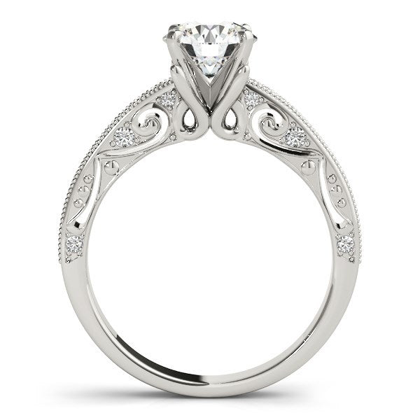 14k White Gold Antique Pronged Round Diamond Engagement Ring (1 1/8 cttw) by Bids.com