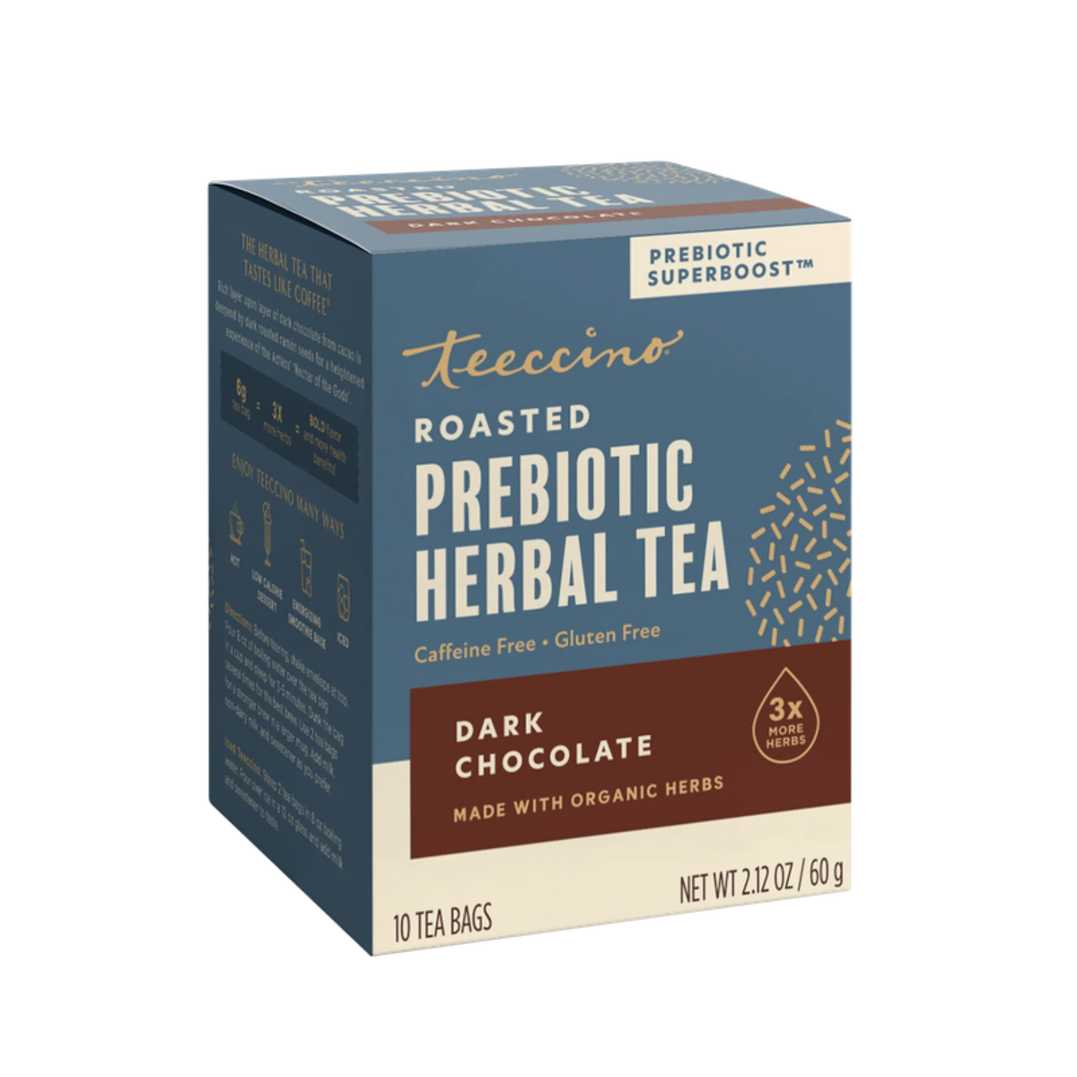 Dark Chocolate Prebiotic SuperBoost Herbal Tea DestGlow