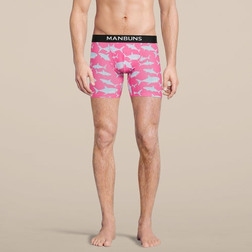 Men's Baby Shark Boxer Brief Underwear with Pouch - Fun Novelty Underwear