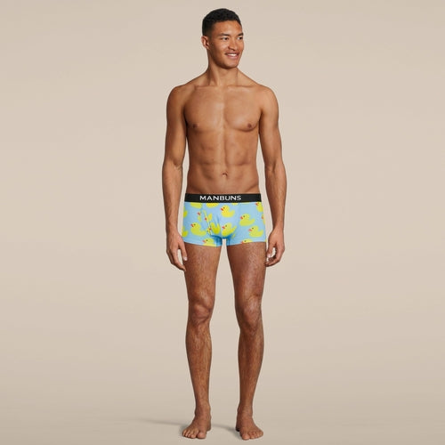 Men's Rubber Duckies Boxer Trunk Underwear with Pouch - Fun Novelty Underwear