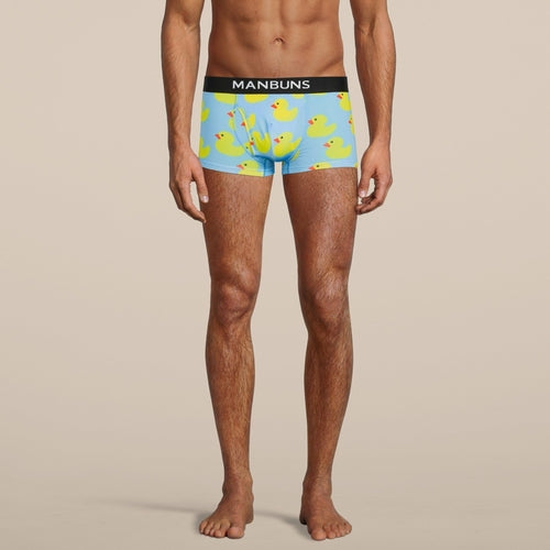 Men's Rubber Duckies Boxer Trunk Underwear with Pouch - Fun Novelty Underwear