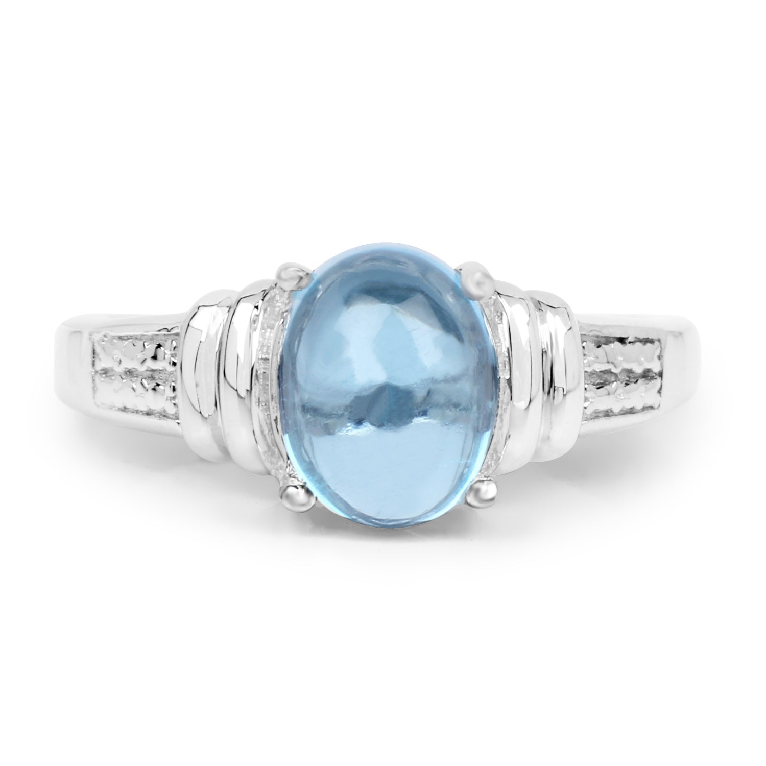 2.10 Carat Genuine Swiss Blue Topaz .925 Sterling Silver Ring by Bids.com