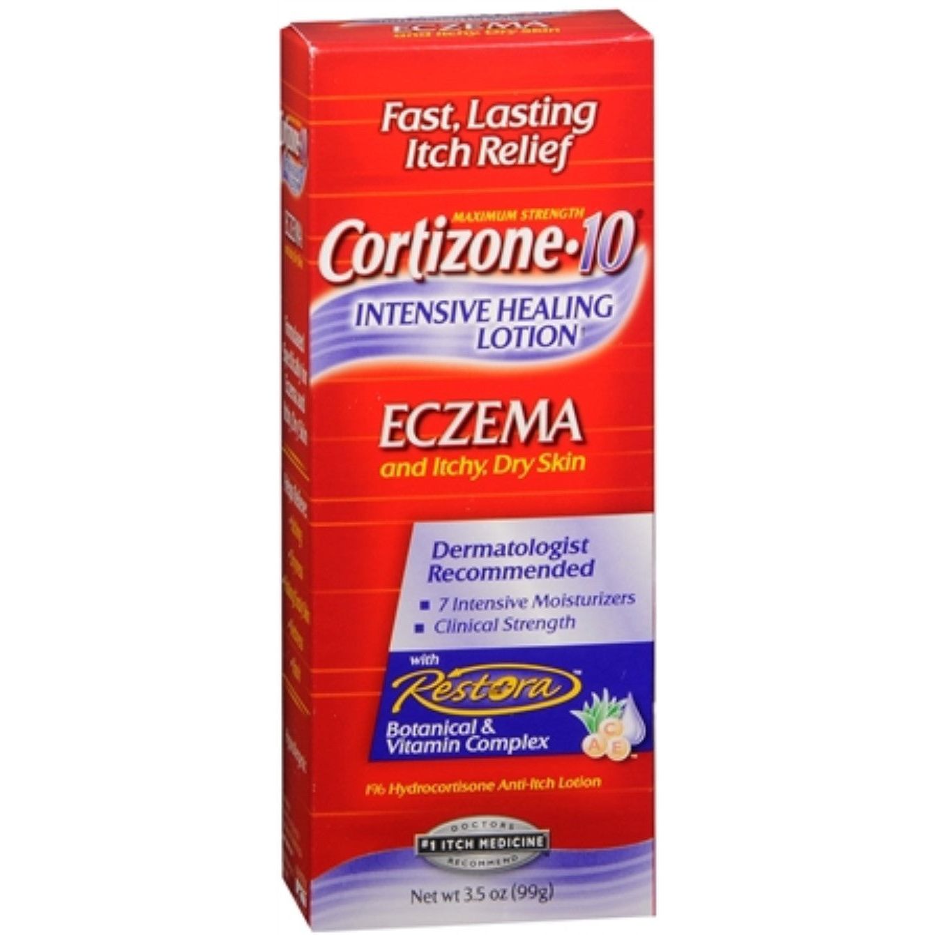 Cortizone-10 Intensive Healing Eczema Lotion, Maximum Strength, 3.5 oz by Pasteur Pharmacy