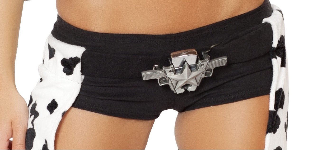 Double Gun Belt Buckle with Star Detail - DestGlow