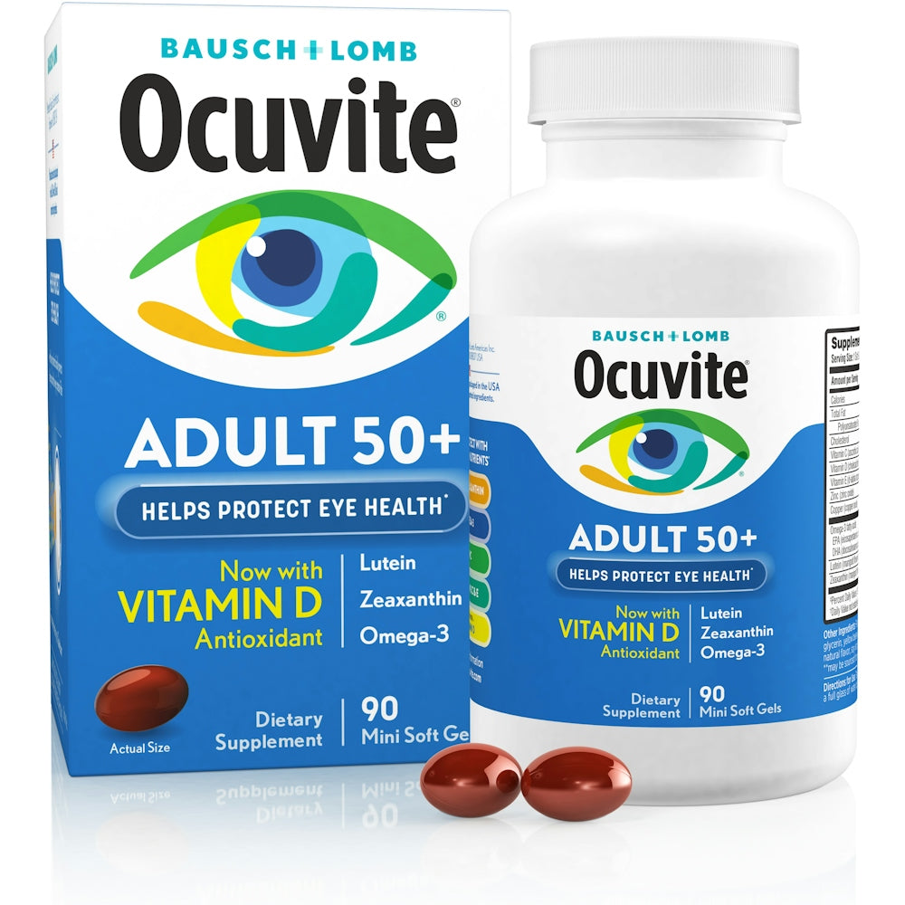 Ocuvite Adult 50+ Eye Health Formula – 90 Softgels (90 Day Supply) by Pasteur Pharmacy
