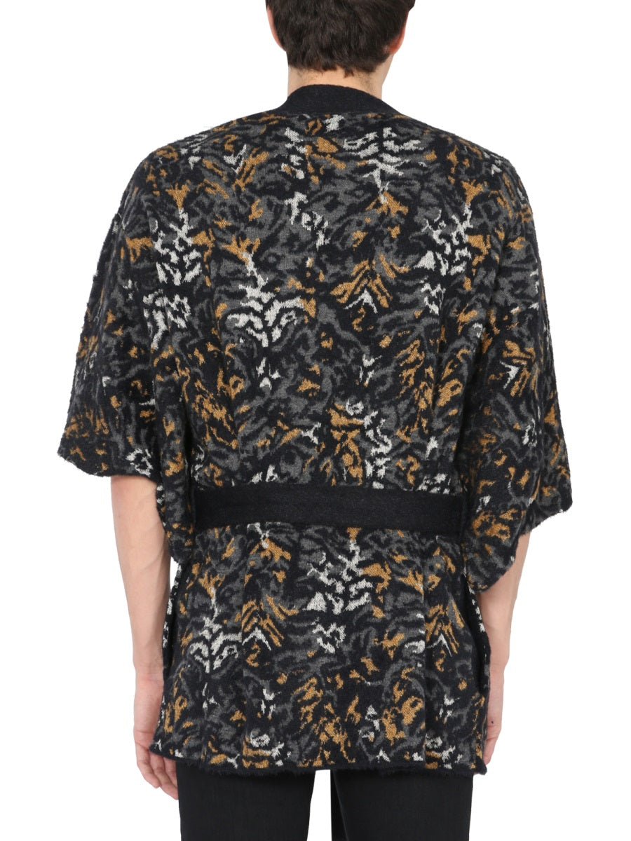 Saint Laurent Men Jacquard Knit Kimono DestGlow