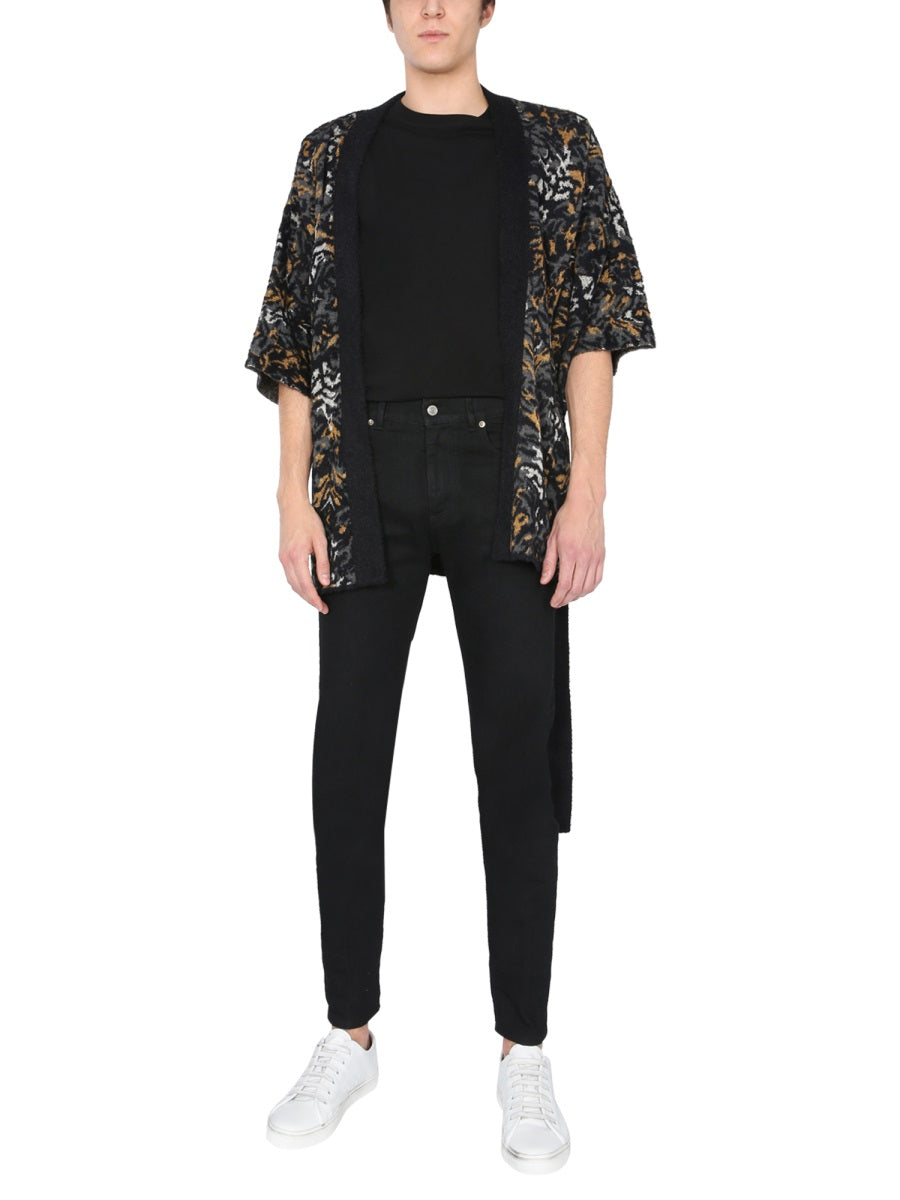 Saint Laurent Men Jacquard Knit Kimono DestGlow