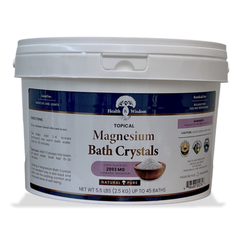 Magnesium Bath Crystals - Pure Magnesium Chloride Flakes for Relaxation & Muscle Relief