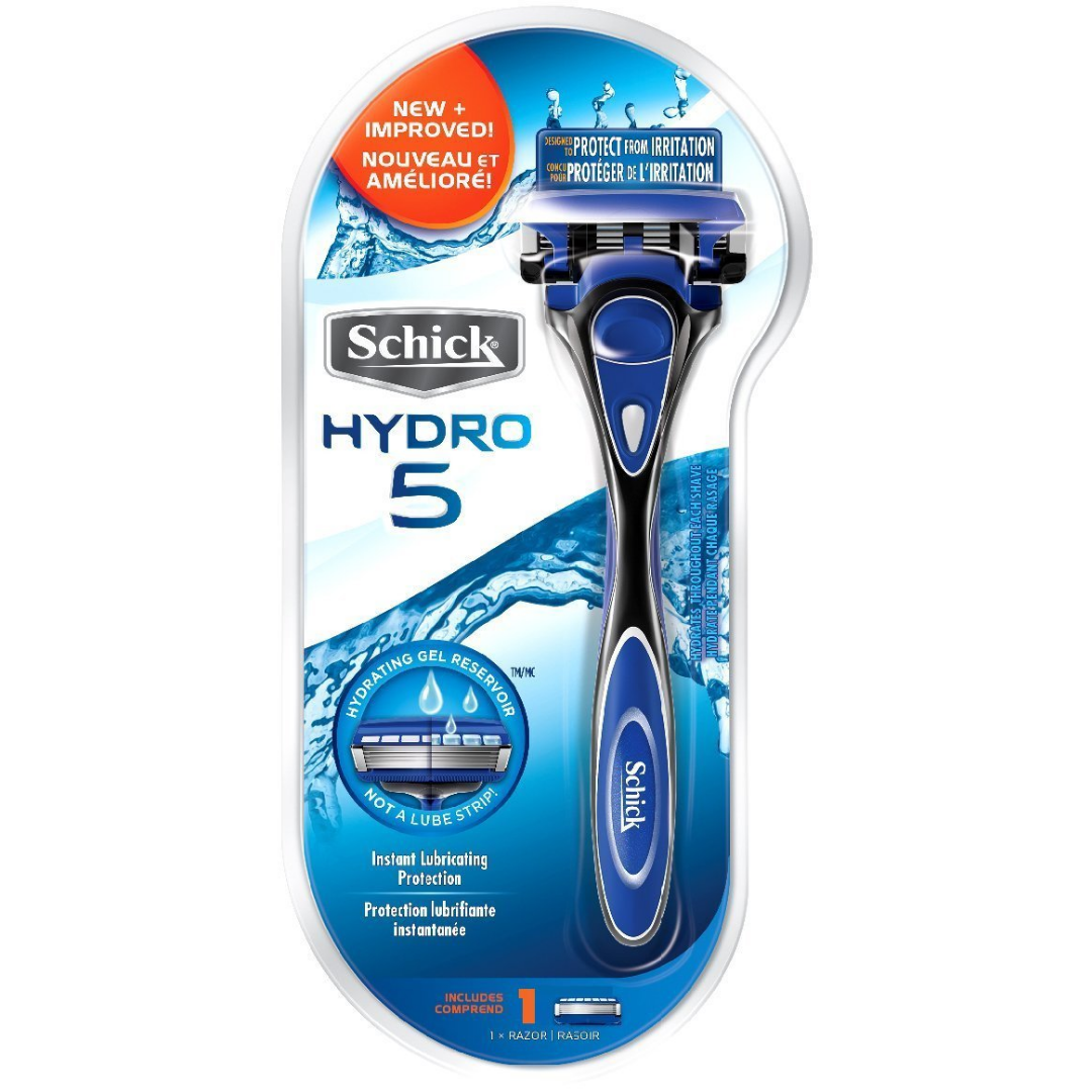 Schick Hydro 5 Razor for Men Hydrating Gel Reservoir (1 Handle) DestGlow