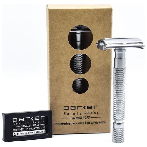 Parker 74R SC Satin Chrome Heavyweight Butterfly Open Safety Razor by Pasteur Pharmacy