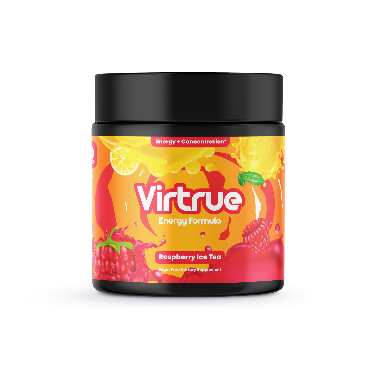 Raspberry Iced Tea Pre-Workout Energy Powder + Focus Boost & Hydration | Sugar Free by Virtrue
