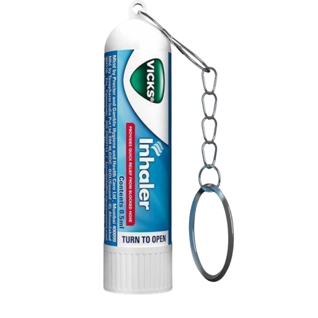 Vicks Nasal Inhaler Keychain for Blocked Nose Relief (0.5ml) DestGlow