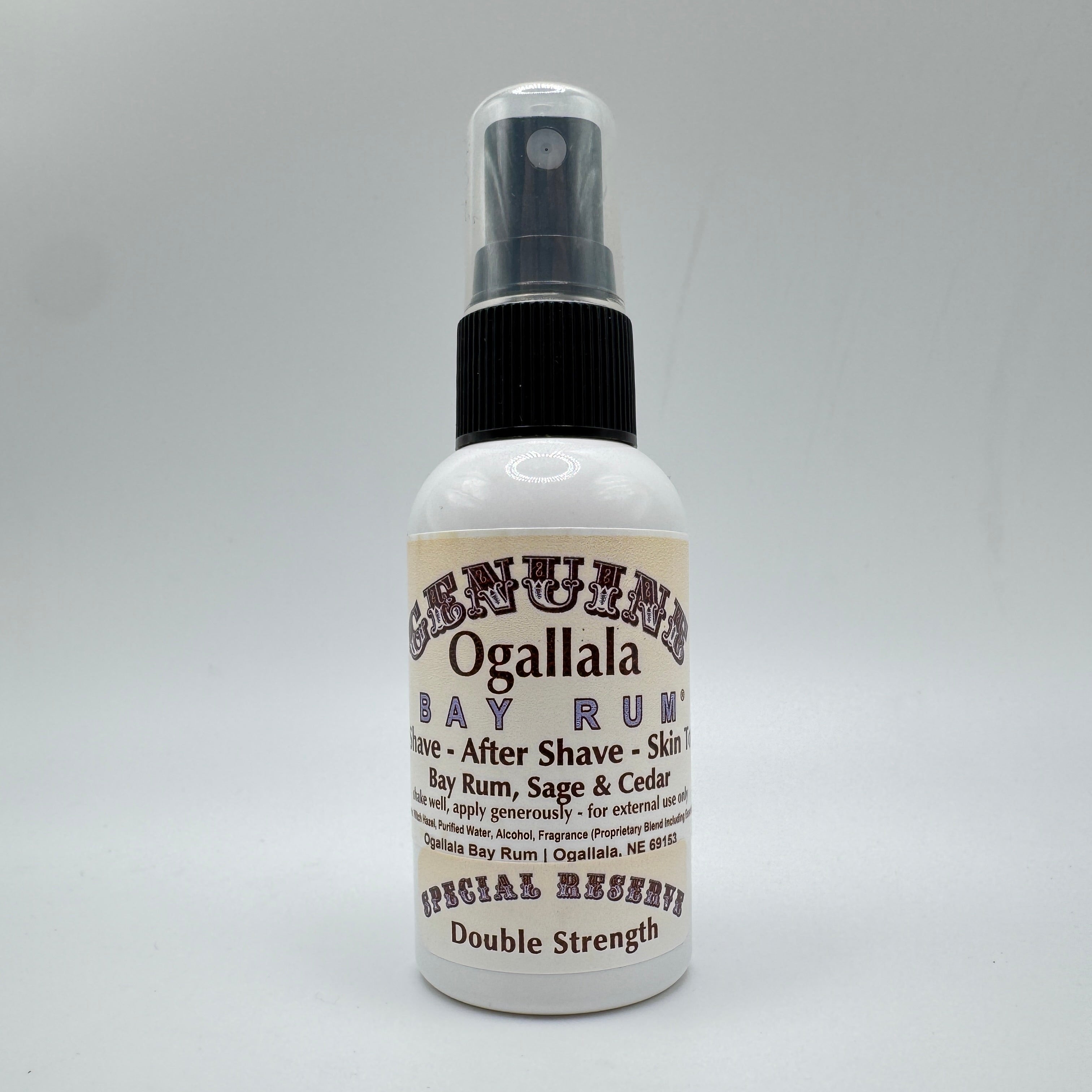 Ogallala Bay Rum, Sage & Cedar Double Strength Pre Shave - After Shave - Skin Toner 2 Oz by Pasteur Pharmacy