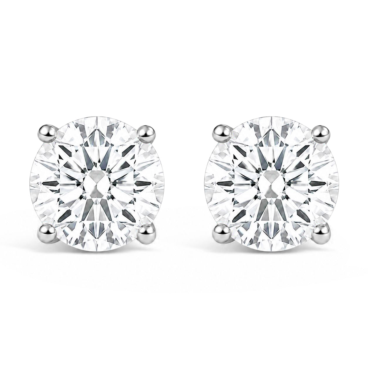 IGI Certified 14K Yellow Gold 1.00 Cttw Round Lab Grown Diamond Solitaire Stud Earrings DestGlow