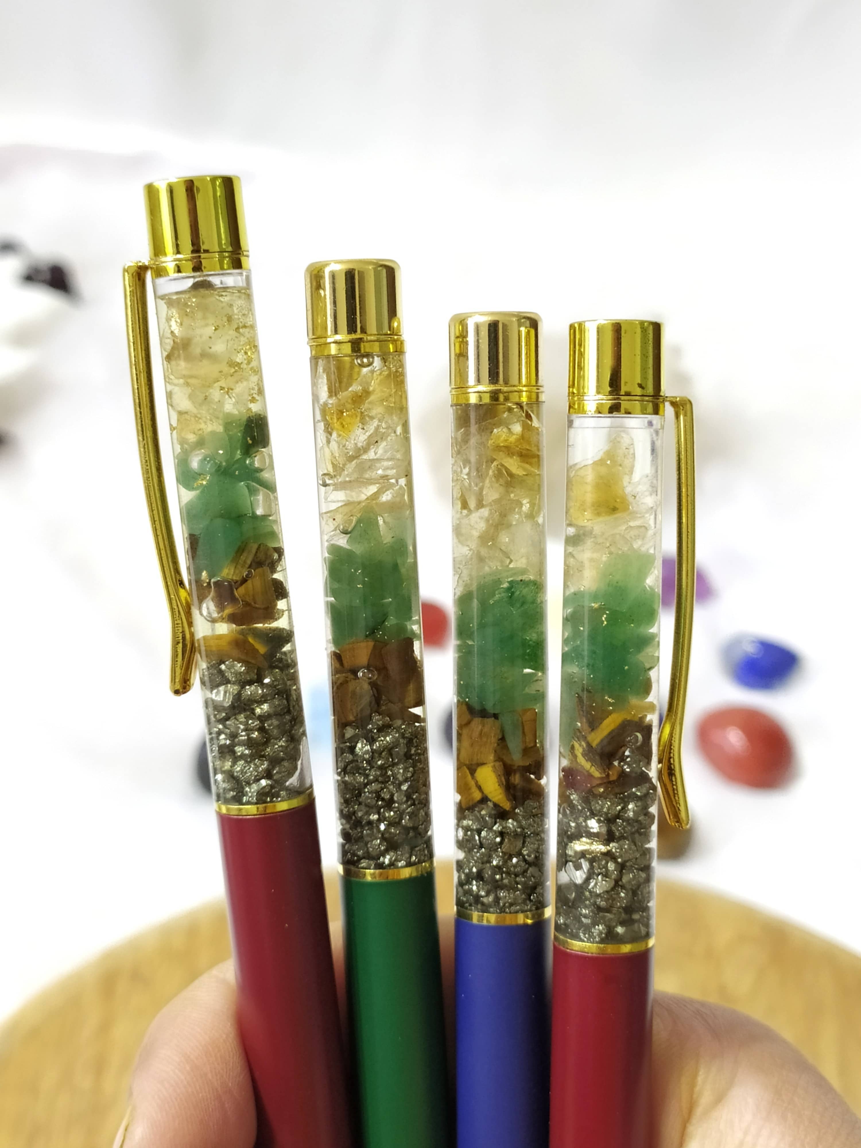 Money Magnet Crystal Pen, Crystal Healing Pen, Aura Pens.