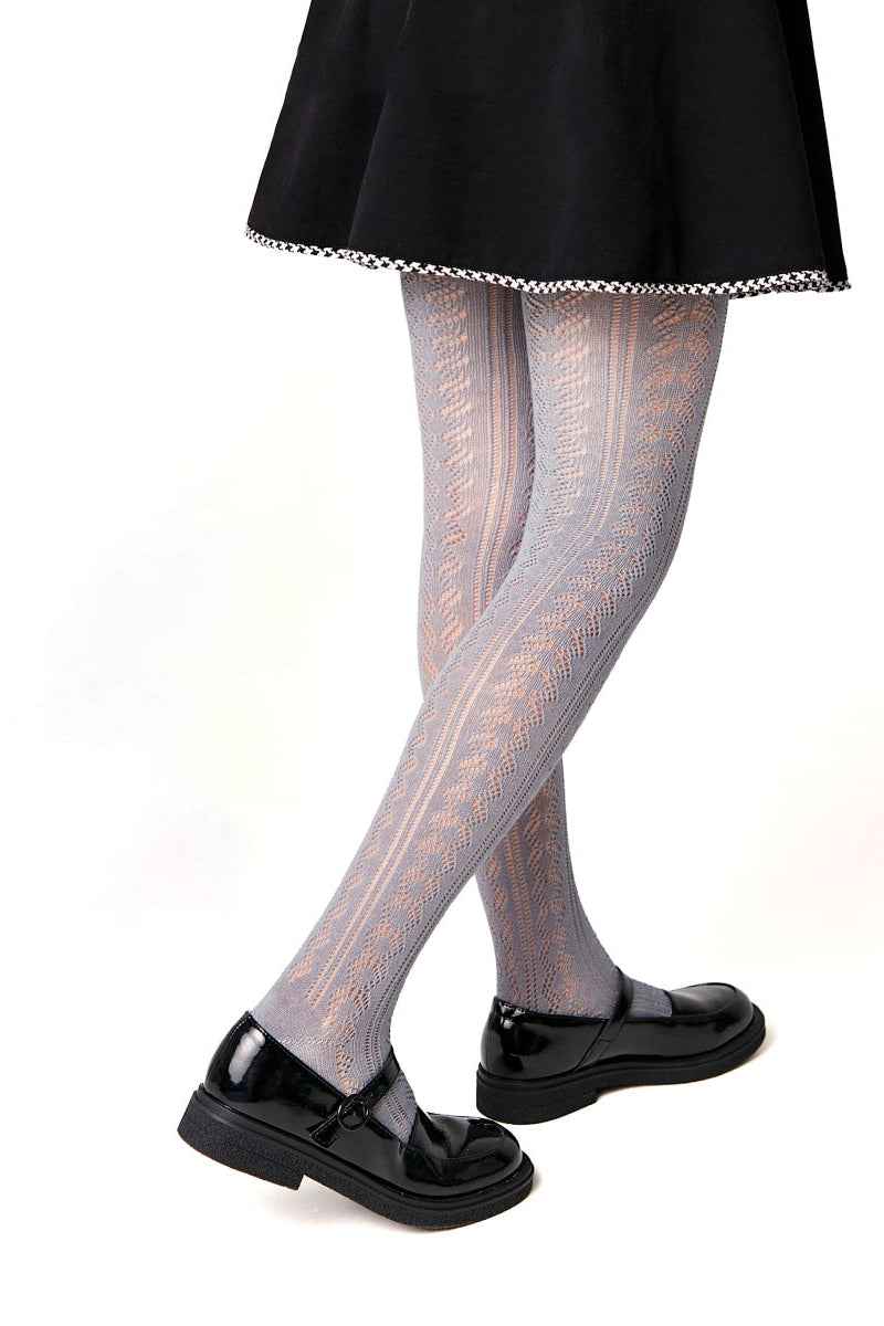 Conte-Kids Cotton Tights Miss 617 - Lace Pattern