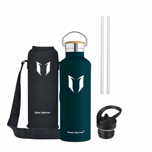 Insulated Stainless Steel Water Bottle - 25oz/750ml Extra Large Vacuum Flask