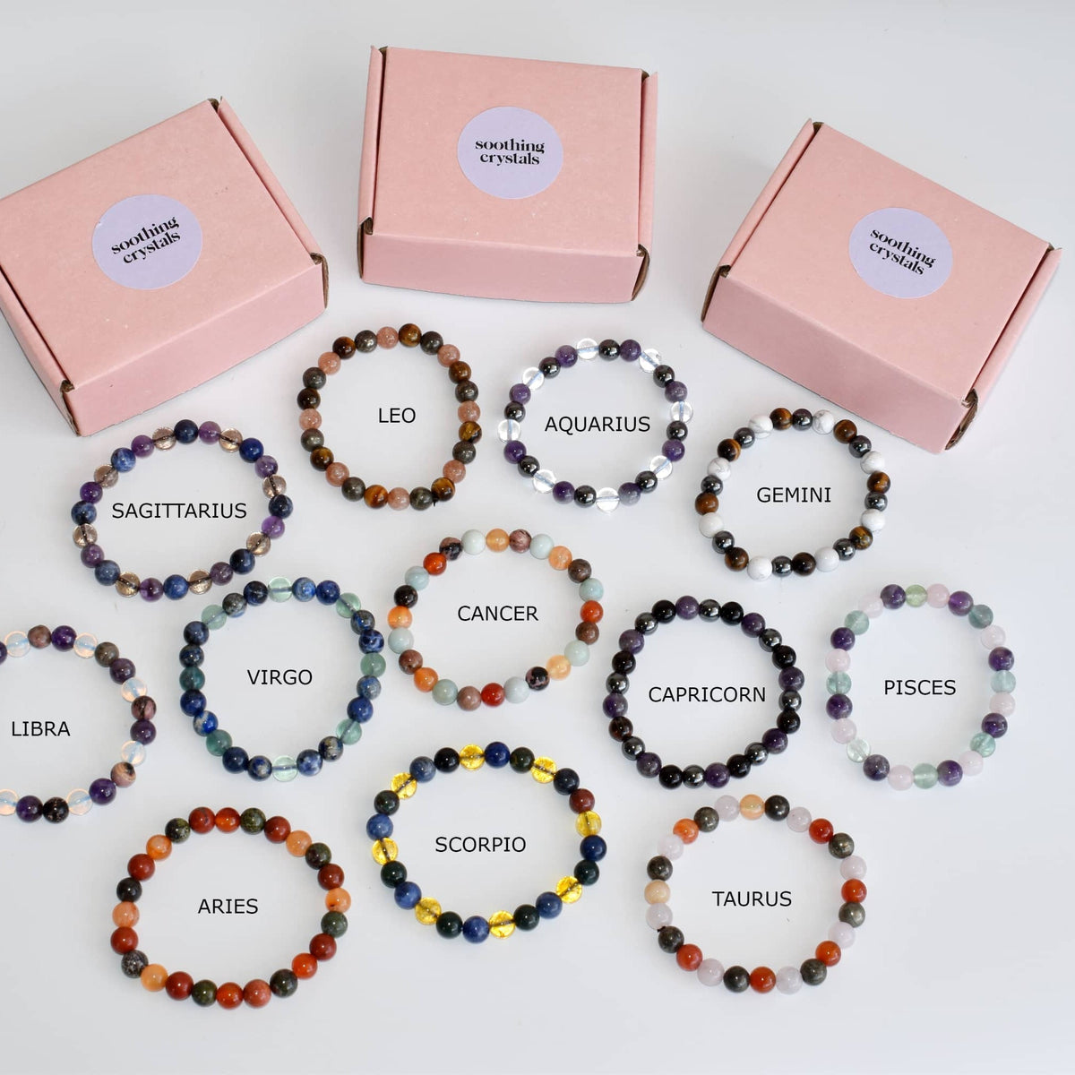 Virgo Zodiac Crystal Bracelet, Virgo Gifts DestGlow