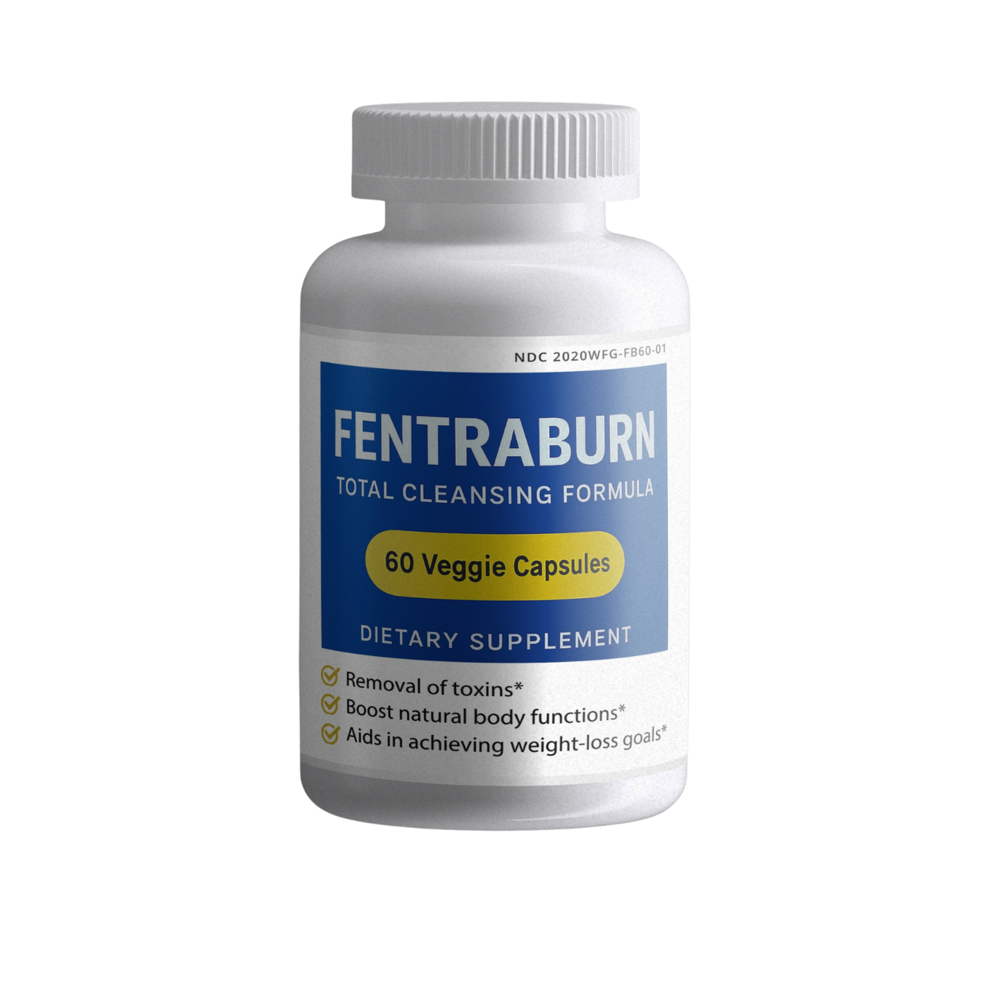 FENTRABURN: Metabolic Cleanse Support | 60 Capsules – Psyllium Husk, Probiotics & Botanical Blend for Appetite Management