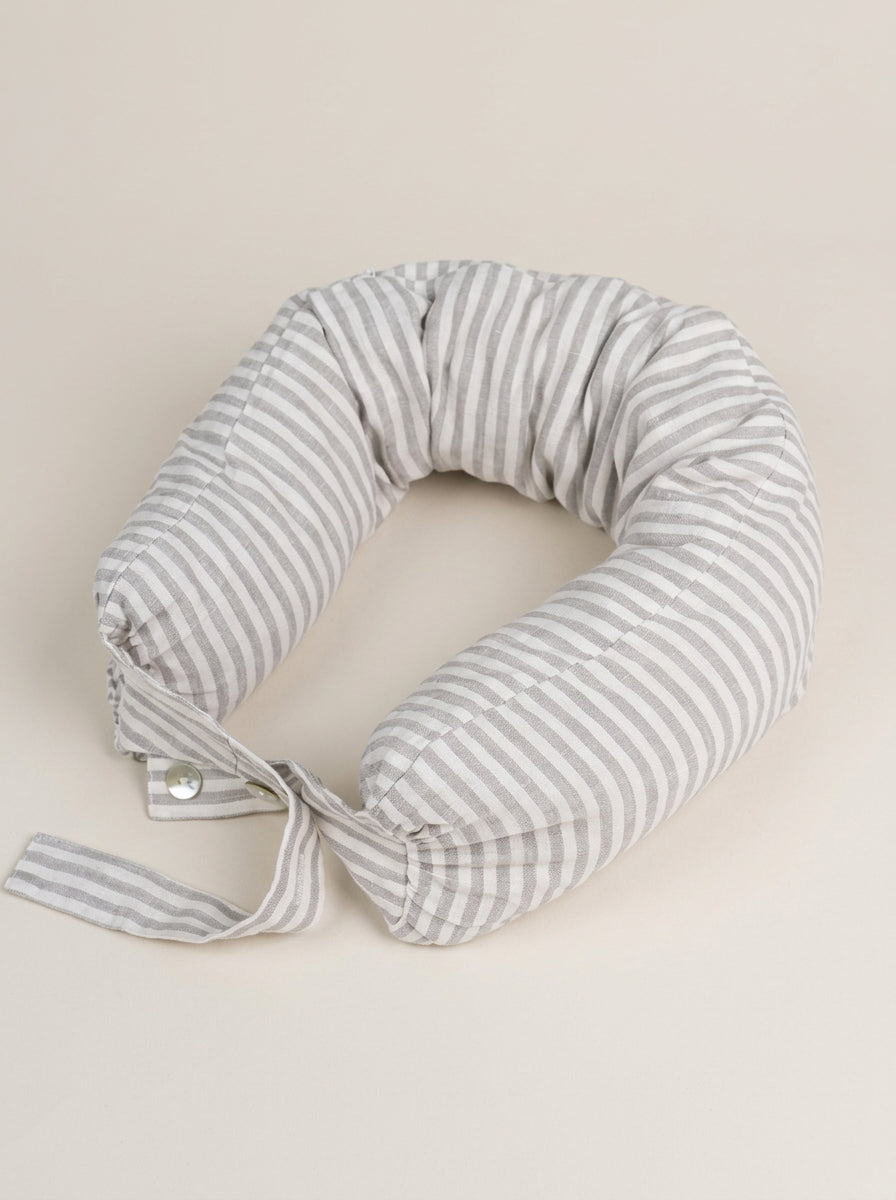 Linen Adjustable Neck Support Travel Pillow DestGlow
