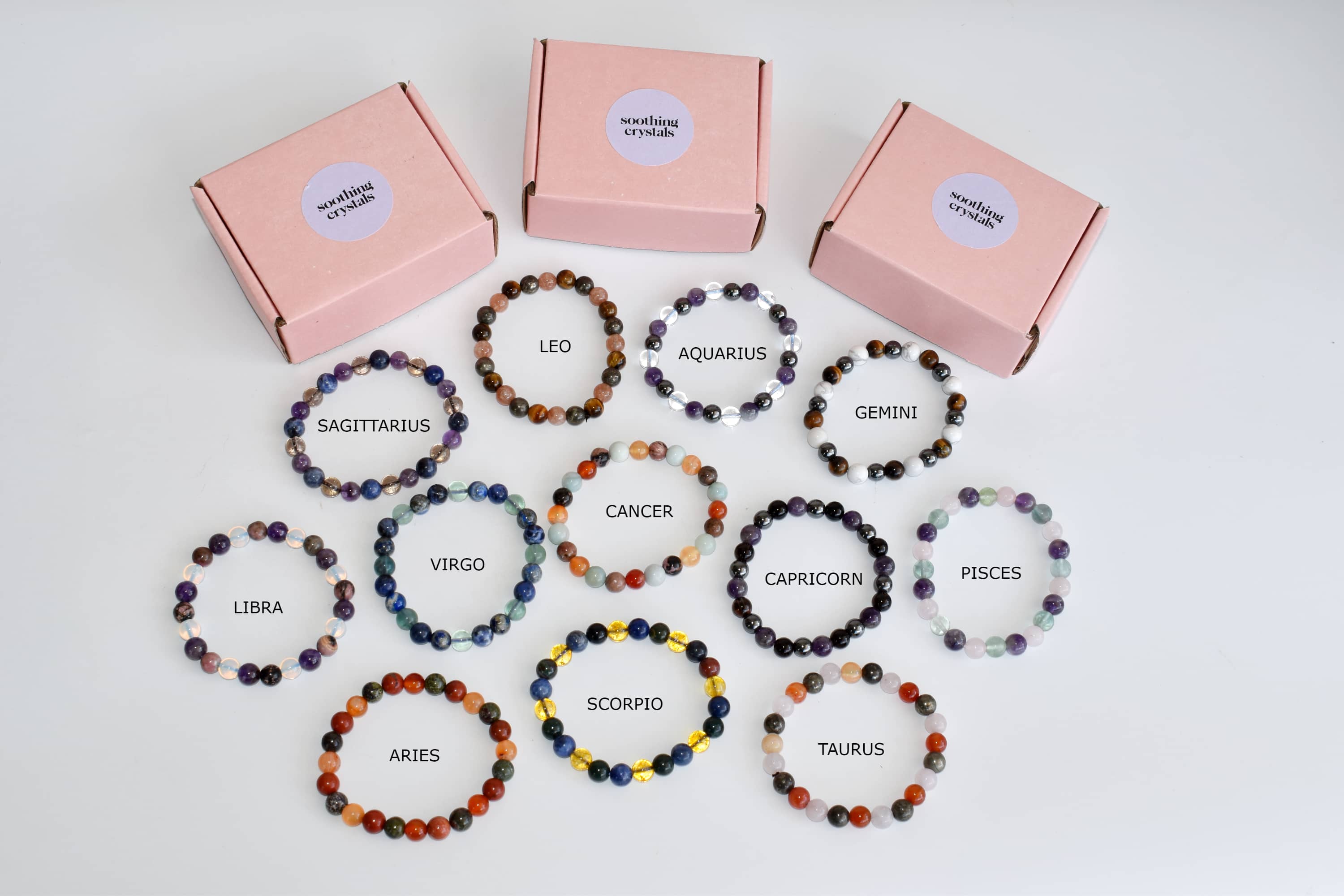Capricorn Zodiac Crystal Bracelet, Capricorn Gifts DestGlow