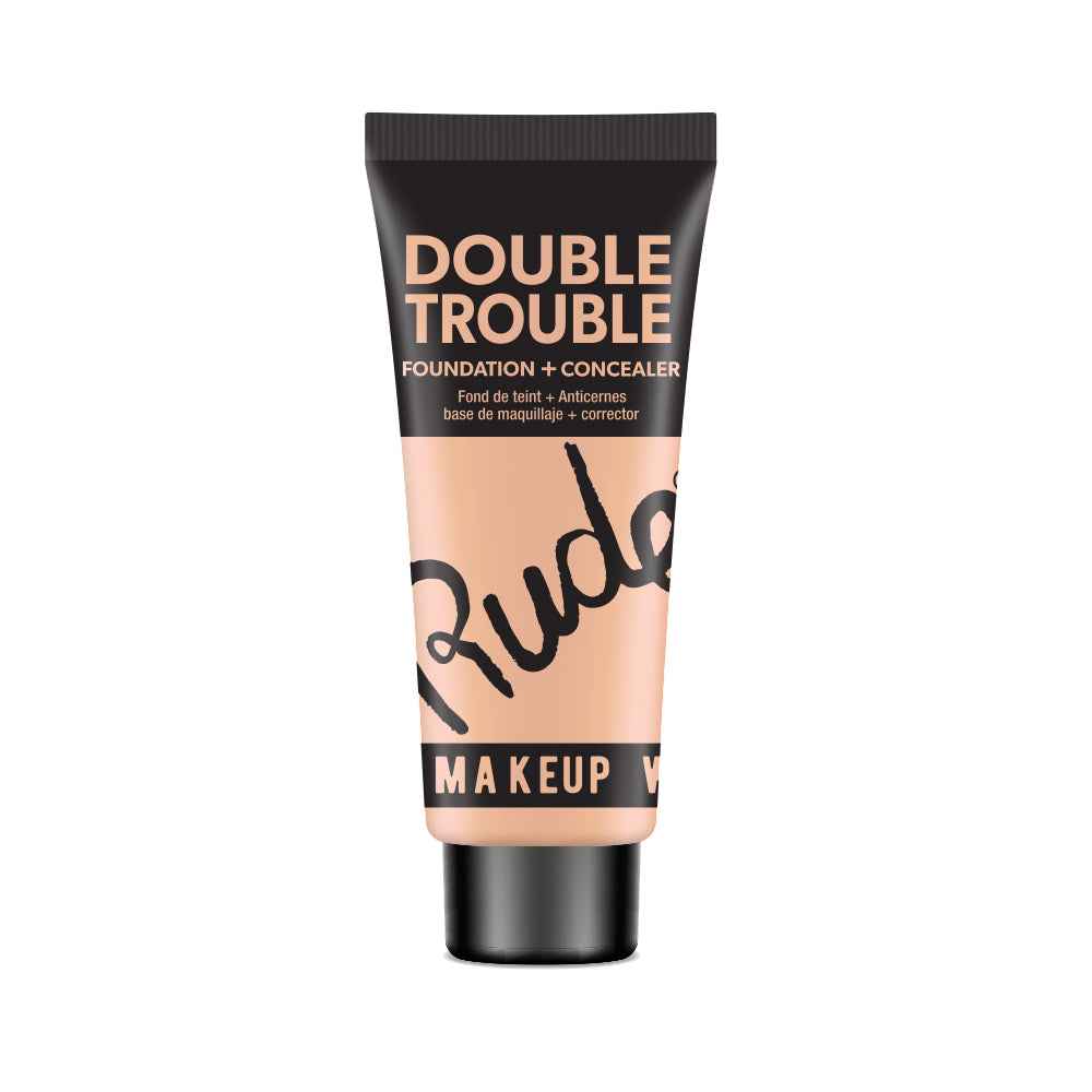RUDE Double Trouble Foundation + Concealer - Fair 04