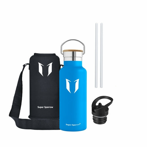 Insulated Stainless Steel Water Bottle - 17oz/500ml Double Wall Vacuum Flask